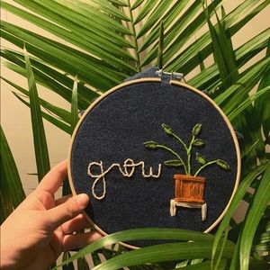 •grow• hoop - home decor 🌱
